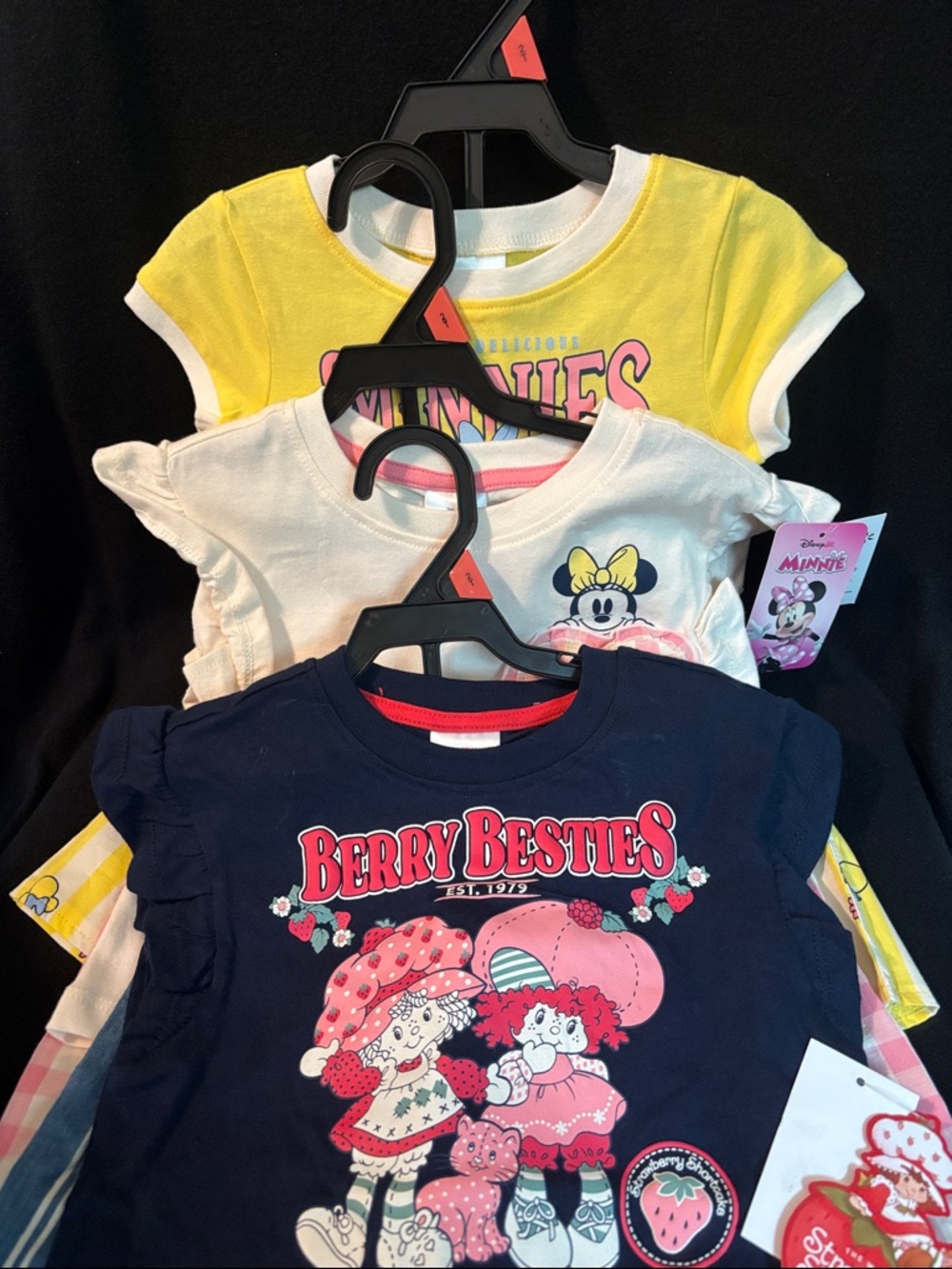 Girls T-Shirt and Pants/Short Sets Bundle of Minnie Mouse Sets and StrawberrySet